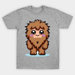 Cute Kawaii Bigfoot Sasquatch Wild and Free T-Shirt